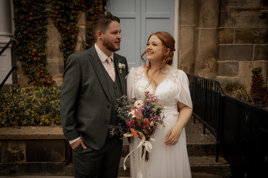 Chlor & Bruce outside The Exchange 1856 North Shields